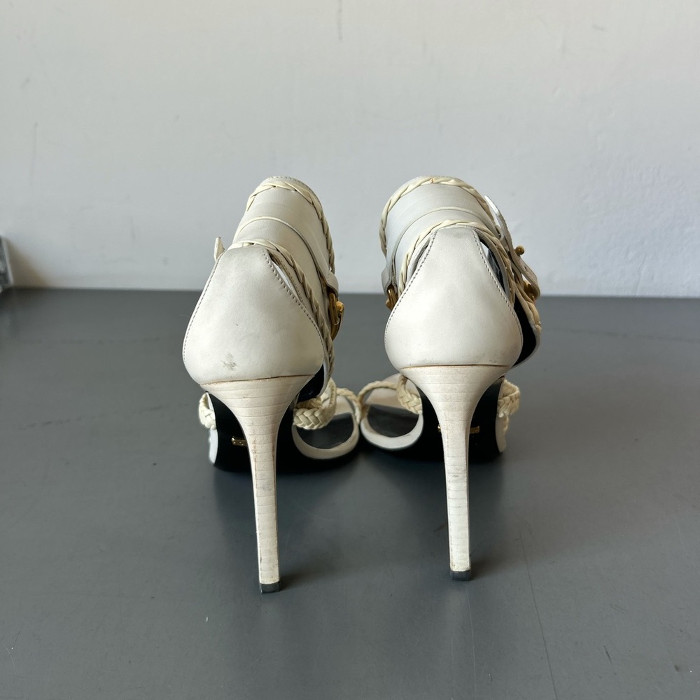 Gucci Ursla white/ivory sandal heels size 36.5 - Picture 7 of 11